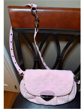 Pink Embossed Monogram LV Fashion Shoulder Bag